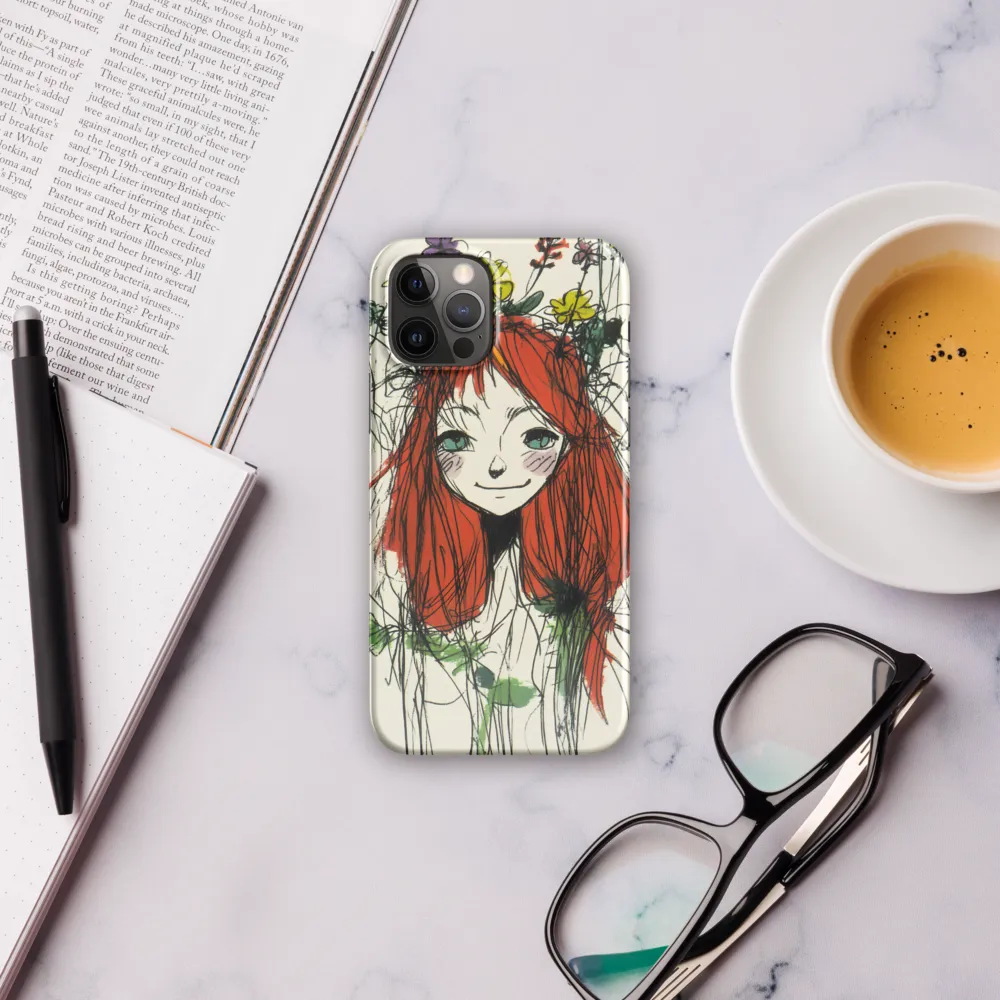 Whimsical Floral Portrait | Phone Case |  12 Pro | Snap Case | Glossy