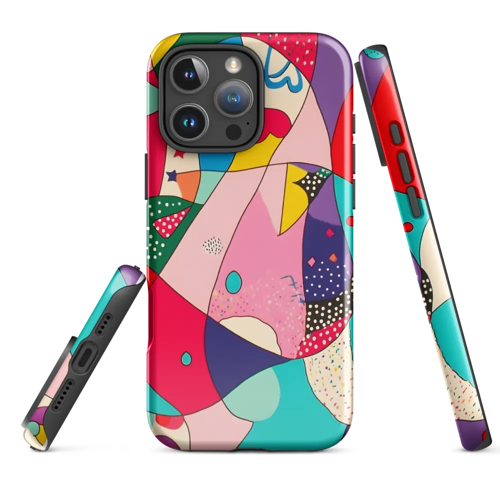 Playful Geometry in Color | Phone Case |  16 Pro Max | Tough Case | Glossy