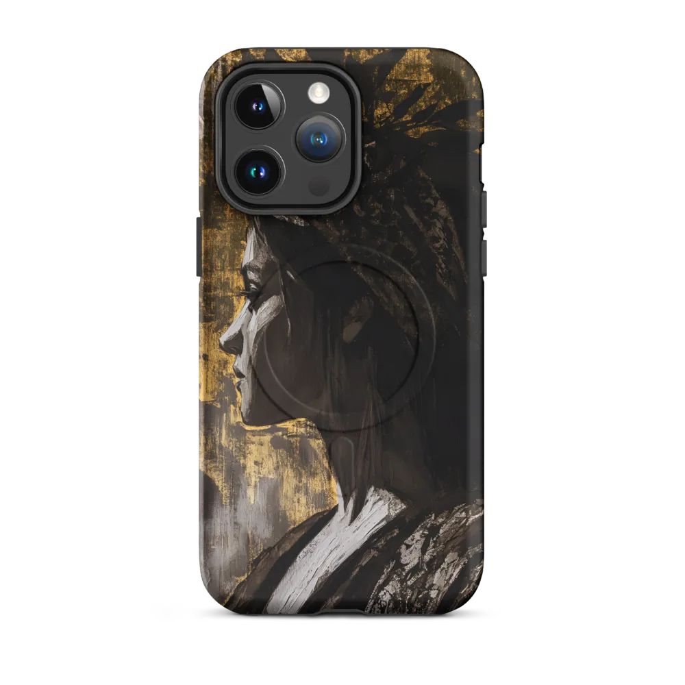 Golden Elegance: A Modern Profile Portrait