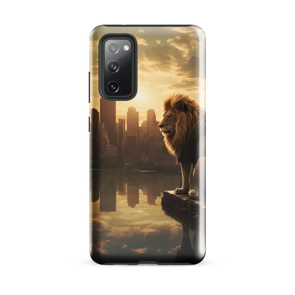 The Lion's Gaze Over the Urban Symphony