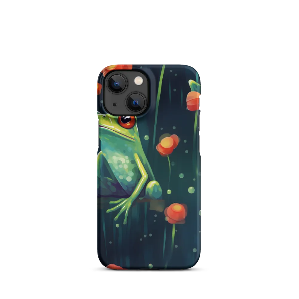 Playful Frogs in a Lush Pond | Phone Case |  13 Mini | Snap Case | Matte