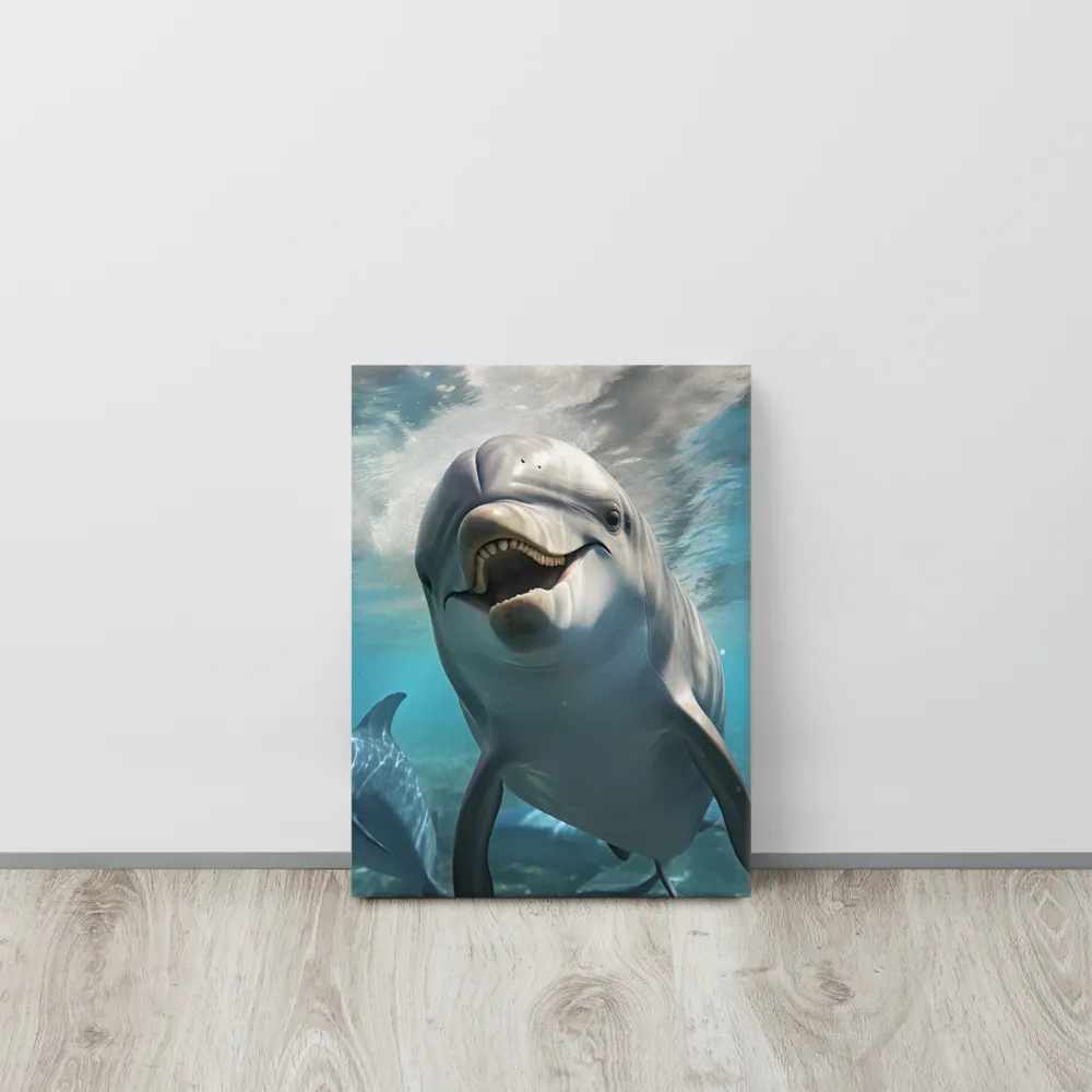 Beneath the Waves: A Dolphin's Dance