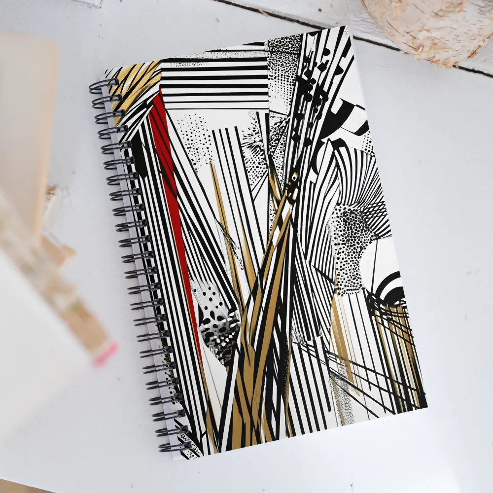 Dynamic Stripes: An Abstract Journey | Spiral Notebook