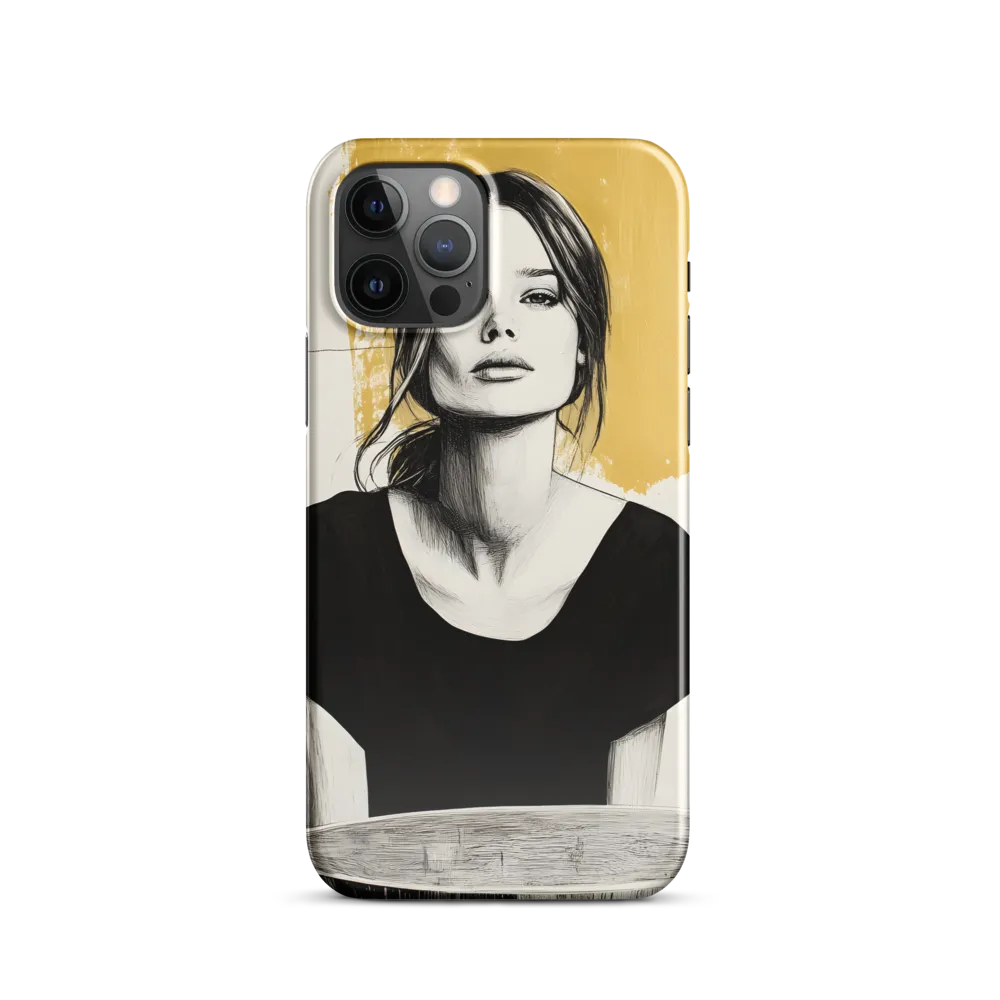 Golden Serenity: A Minimalist Portrait