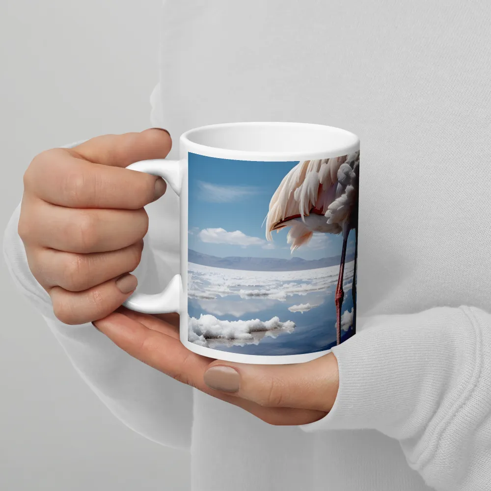 Graceful Solitude of a Flamingo | Mug with White inside | 11 oz