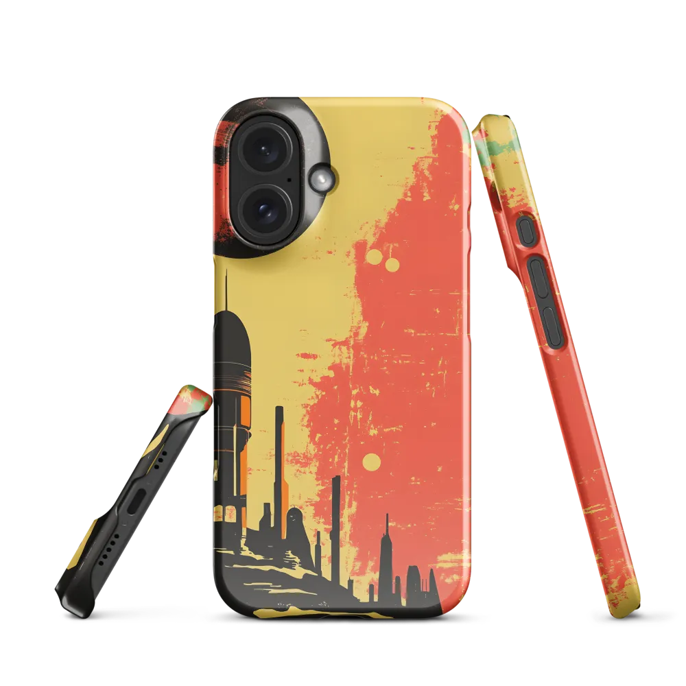 Journey to the Stars: A Retro-Futuristic Landscape | Phone Case |  16 | Snap Case | Glossy