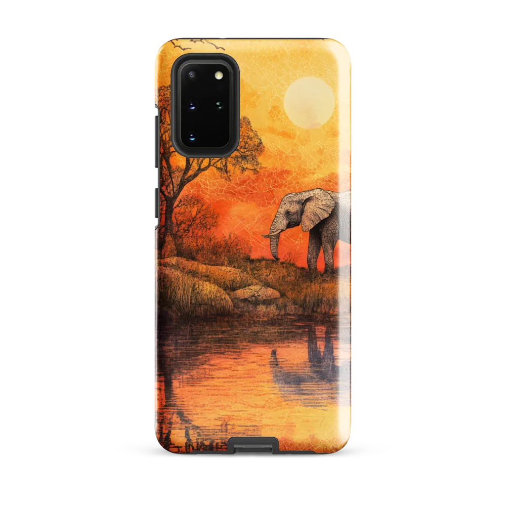 Elephant's Serenity at Dusk