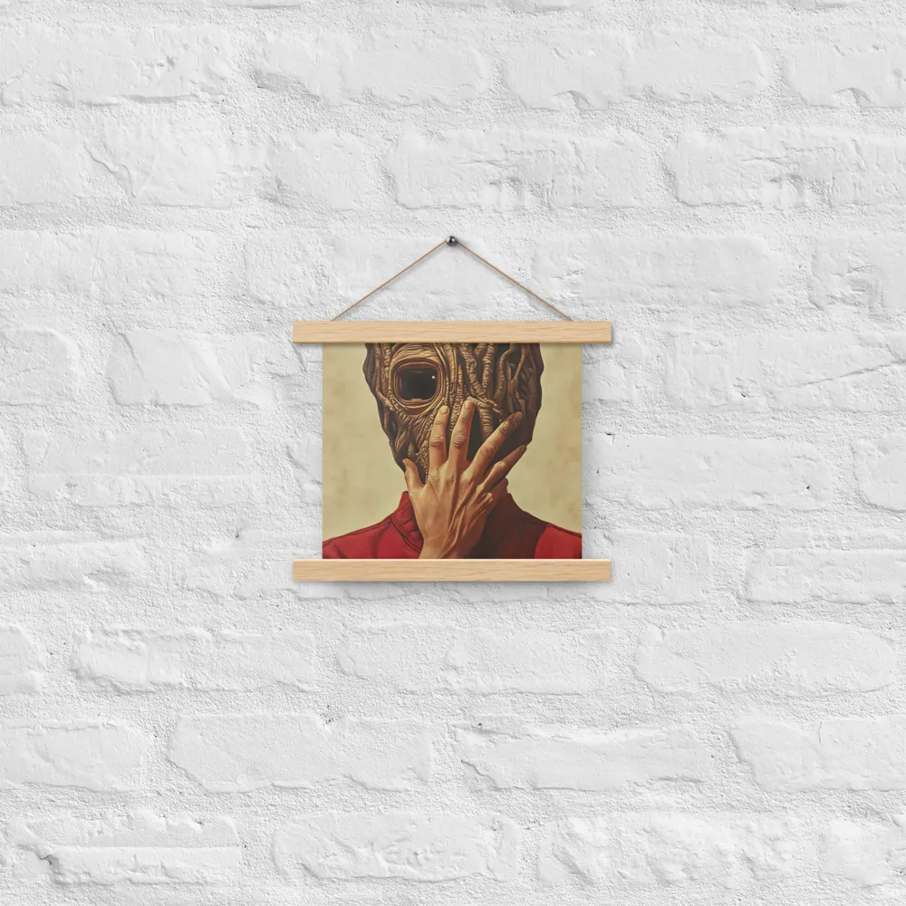 The Mask of Roots | Poster With Oak Wood Hanger | 10″×10″