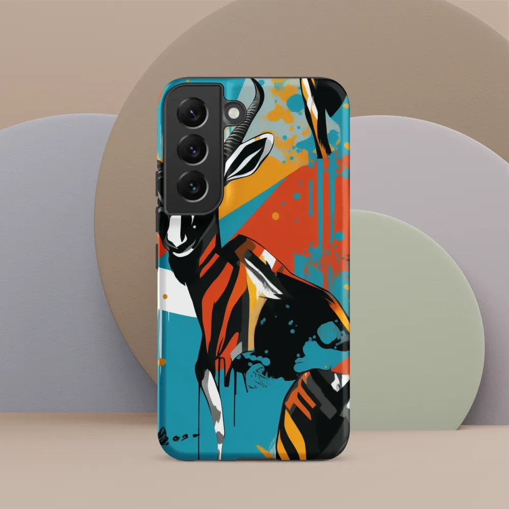 Dynamic Antelope in Vivid Abstract