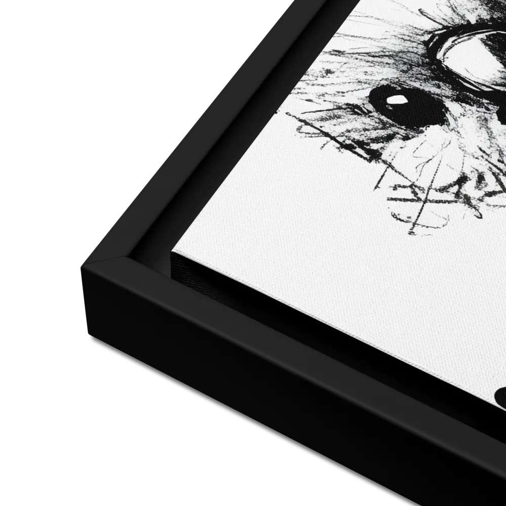 Whimsical Koala in Ink | Canvas with Black Frame | 16″×20″