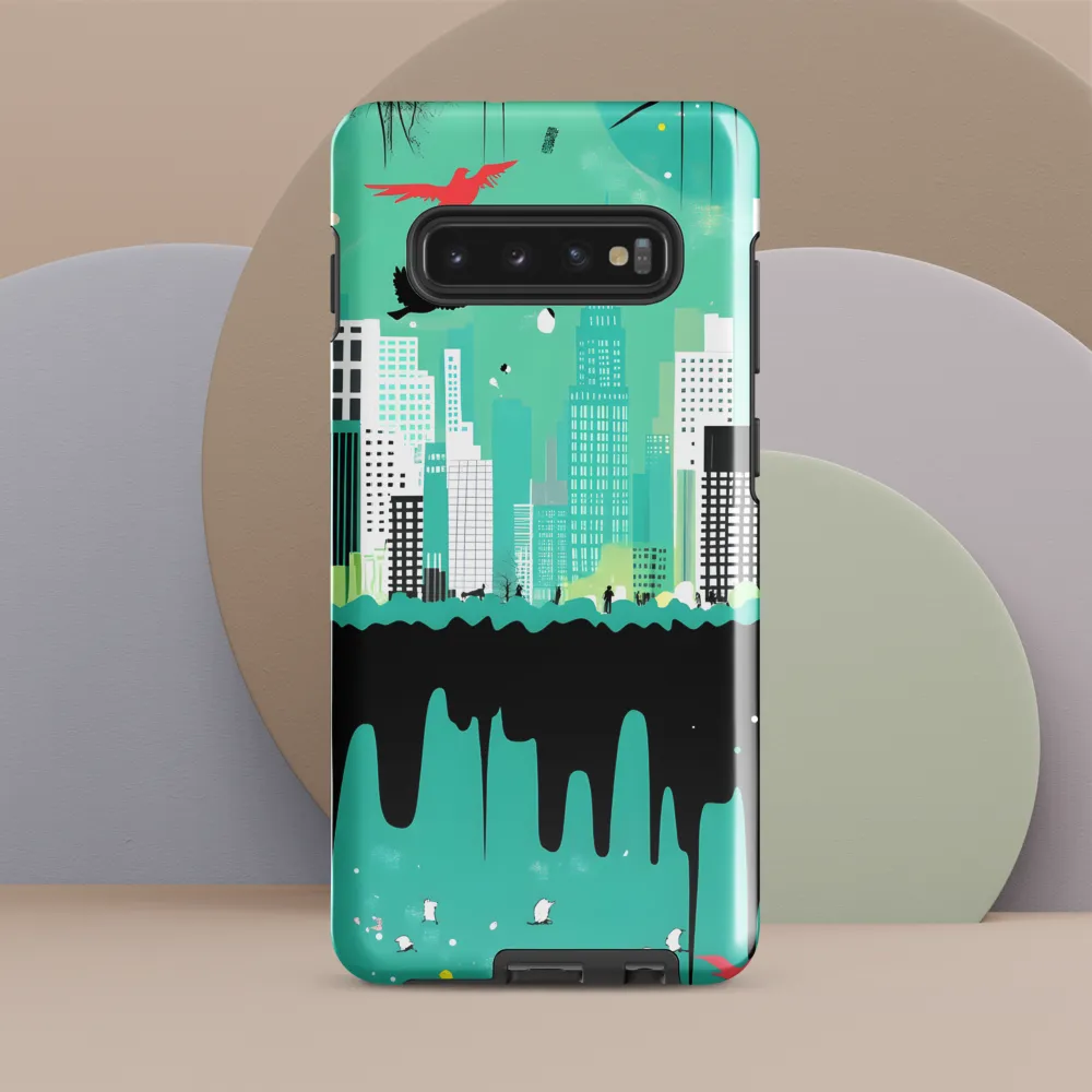 Urban Symphony: A Teal Tale | Phone Case |  S10 Plus | Tough Case | Glossy