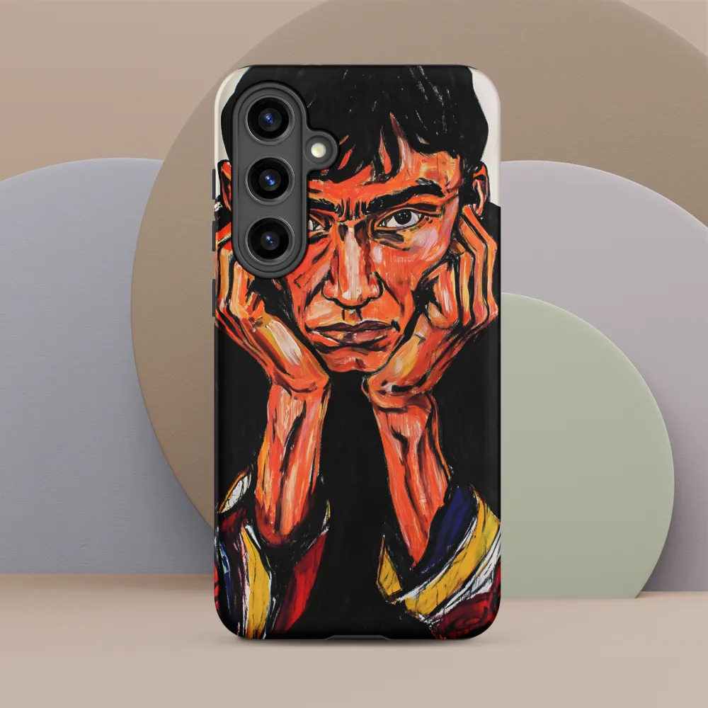 Contemplative Intensity: An Expressionist Portrait
