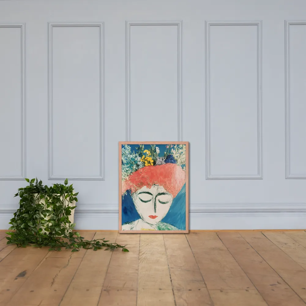 Serenity in Bloom | Poster with Red oak Frame | 18″×24″
