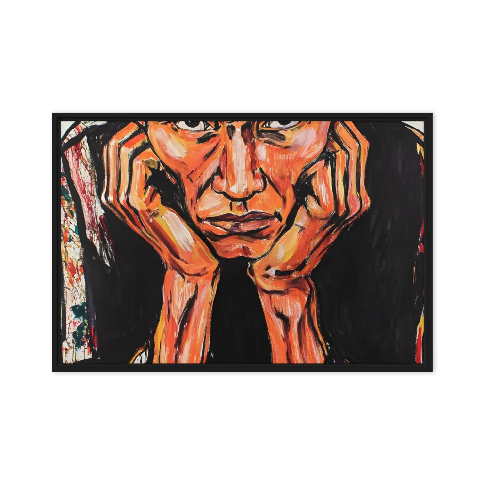 Contemplative Intensity: An Expressionist Portrait