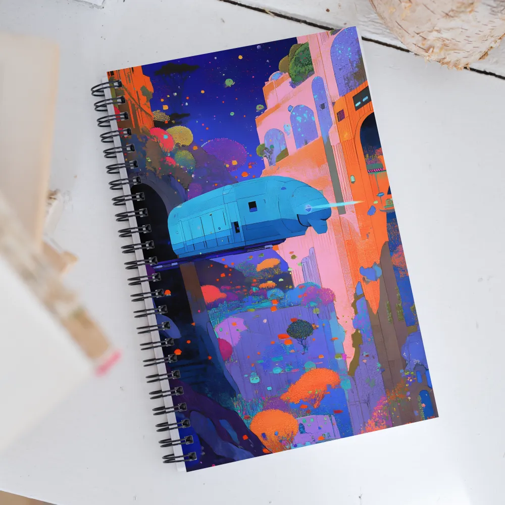 Journey Through a Technicolor Dreamscape | Spiral Notebook