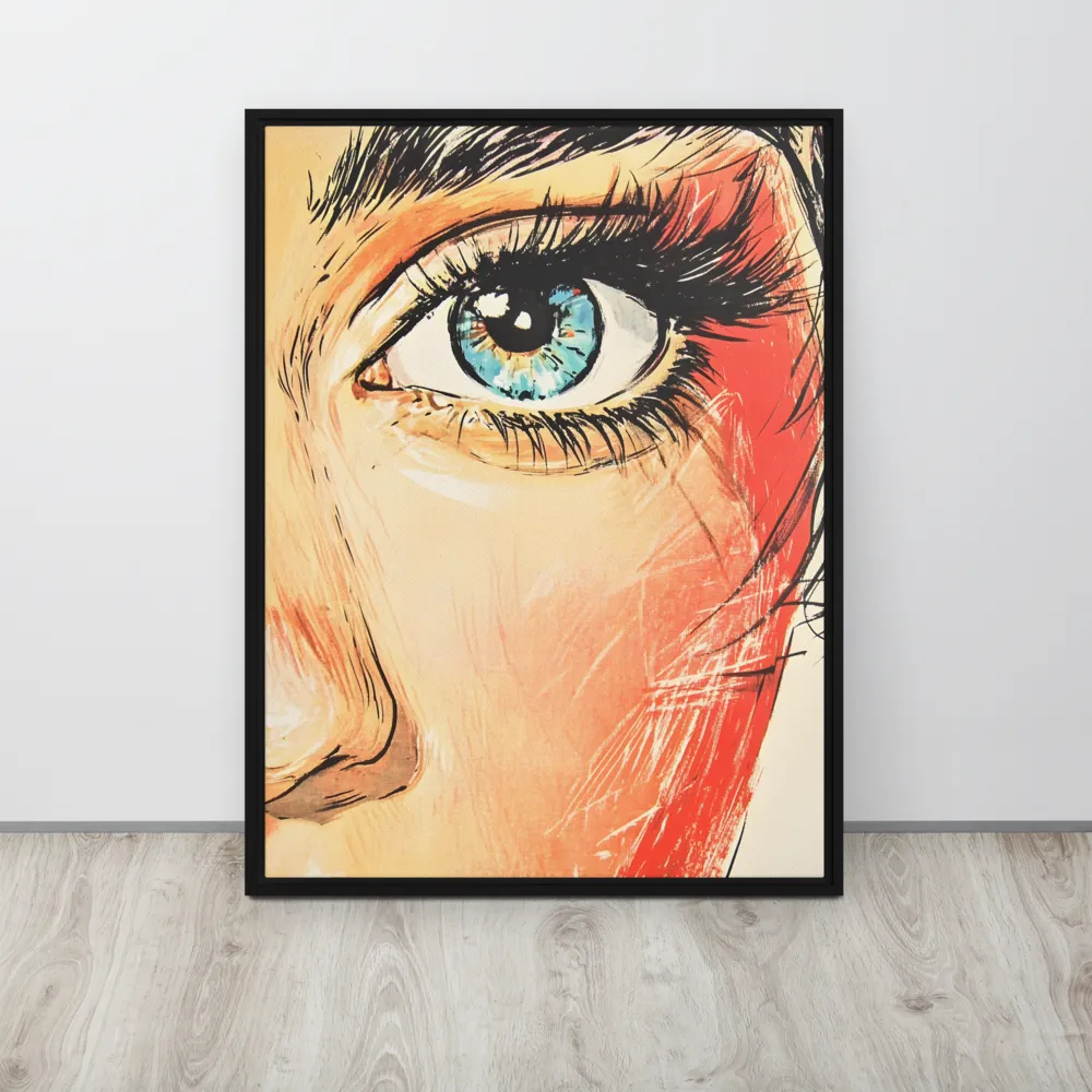 Gaze of Emotion | Canvas with Black Frame | 24″×32″