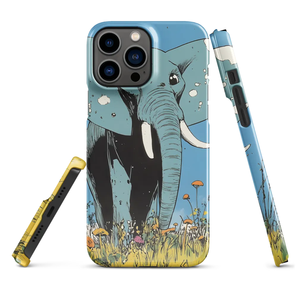 Whimsical Blue Elephant in Bloom