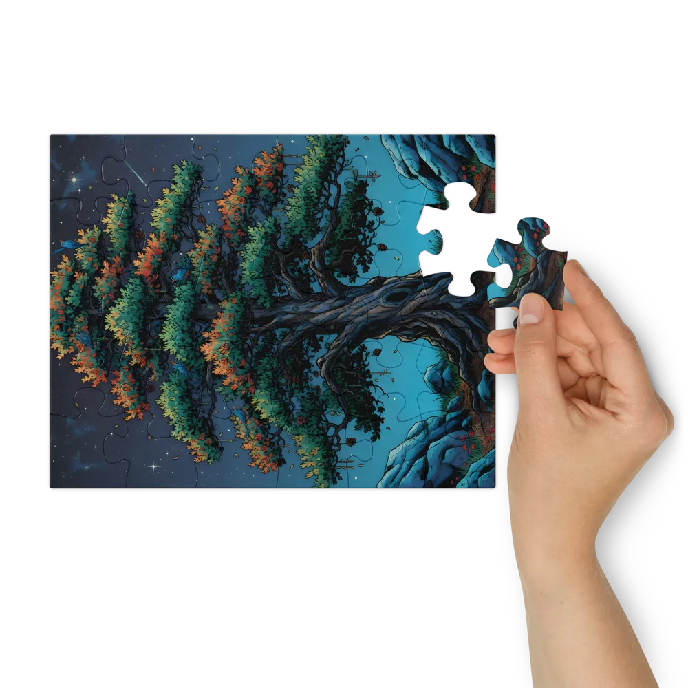 Starlit Pine 
 Jigsaw Puzzle in Tin Box
