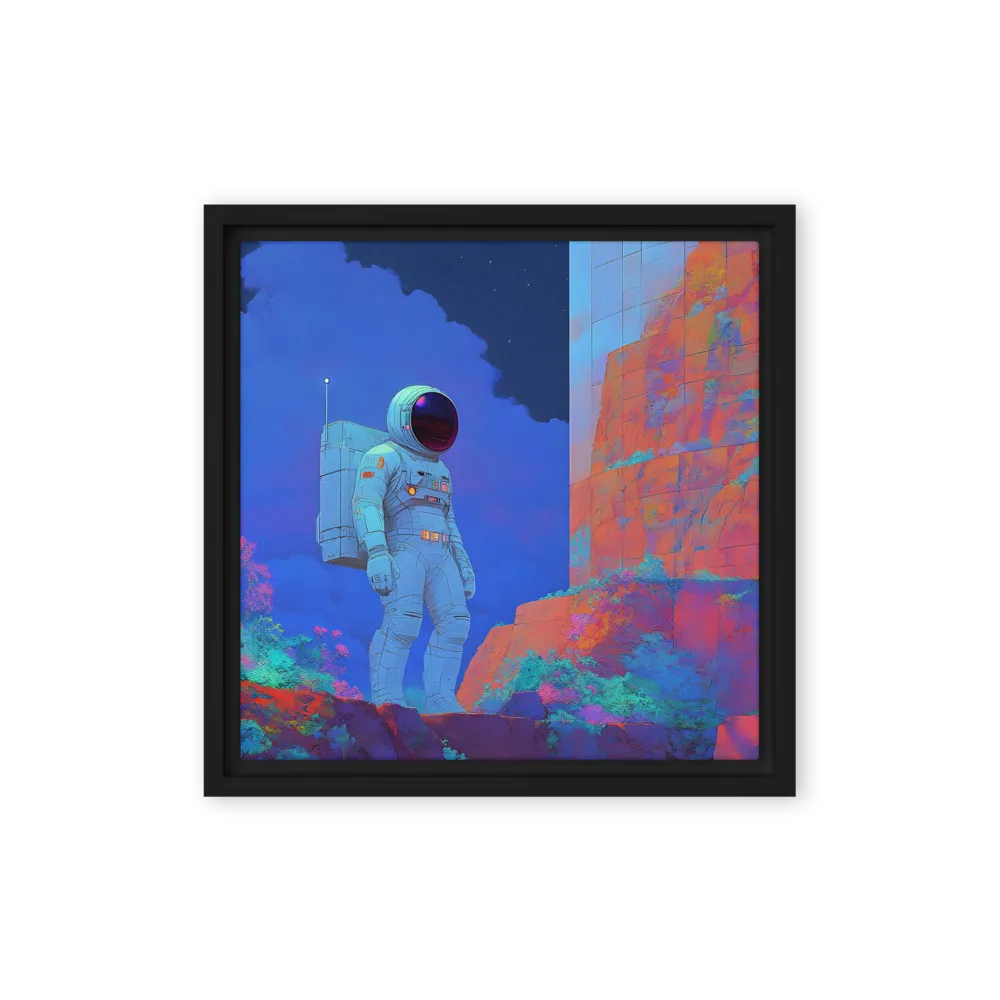 Interstellar Reflections | Canvas with Black Frame | 12″×12″