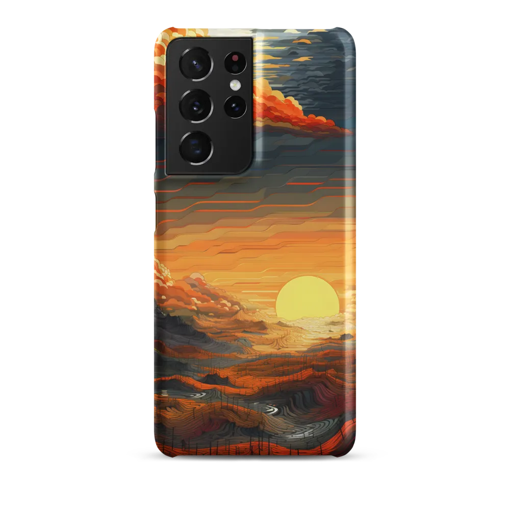 Ethereal Sunset: A Serene Landscape in Flowing Forms