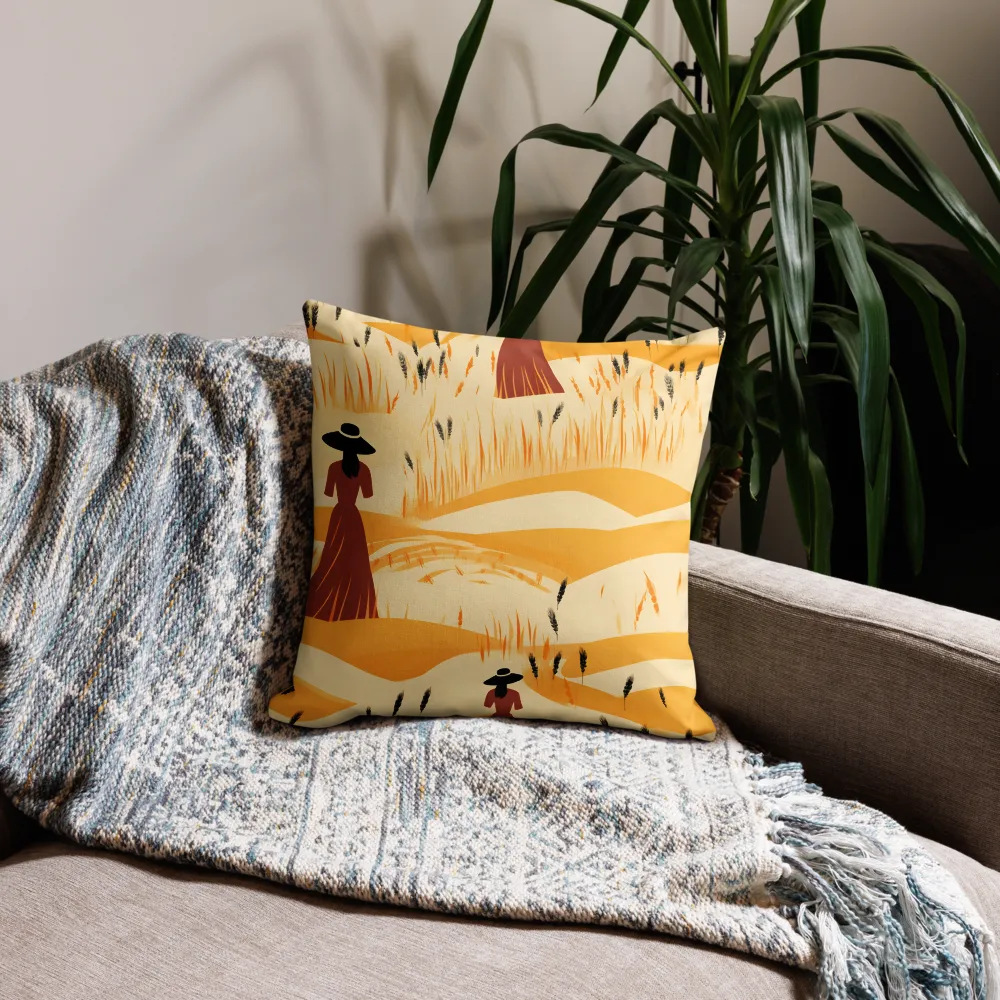 Embracing the Fields: A Floral Journey | Pillow | 18″×18″