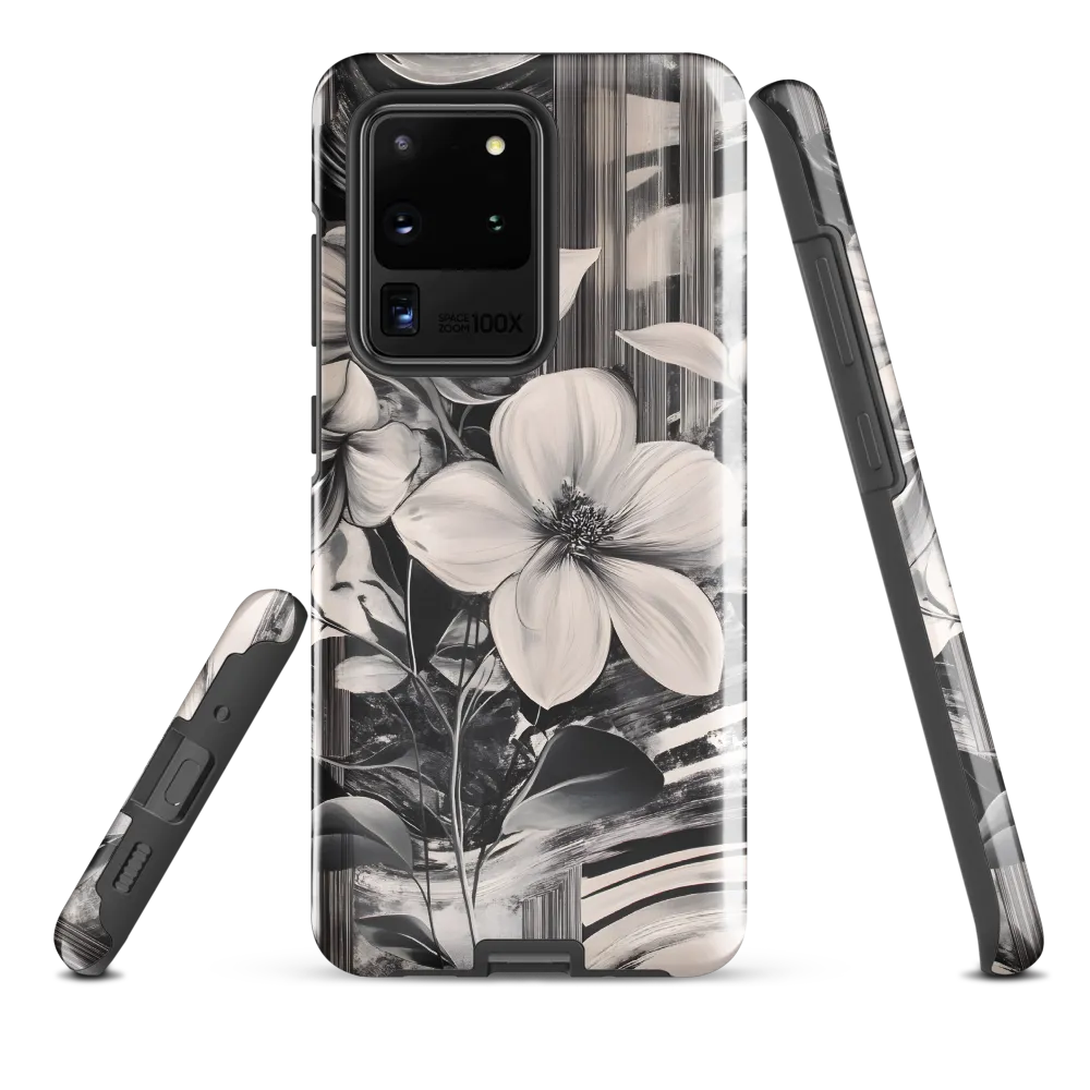 Ethereal Bloom: A Dance of Monochromes