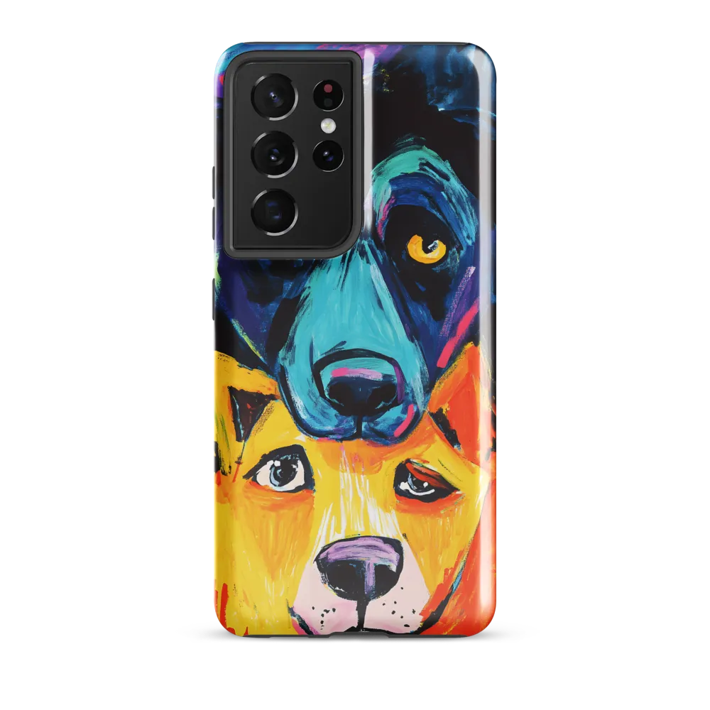 Vibrant Companions: An Expression of Canine Spirit | Phone Case |  S21 Ultra | Tough Case | Glossy