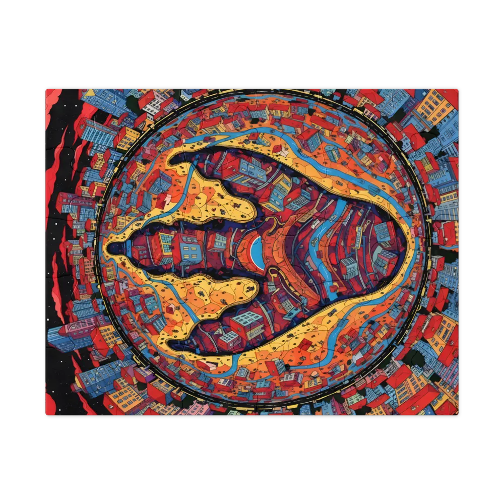 Urban Footprint 
 Jigsaw Puzzle in Tin Box