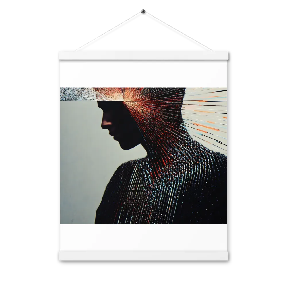 Radiant Reflection: An Abstract Journey of Thought | Poster With White Wood Hanger | 16″×20″