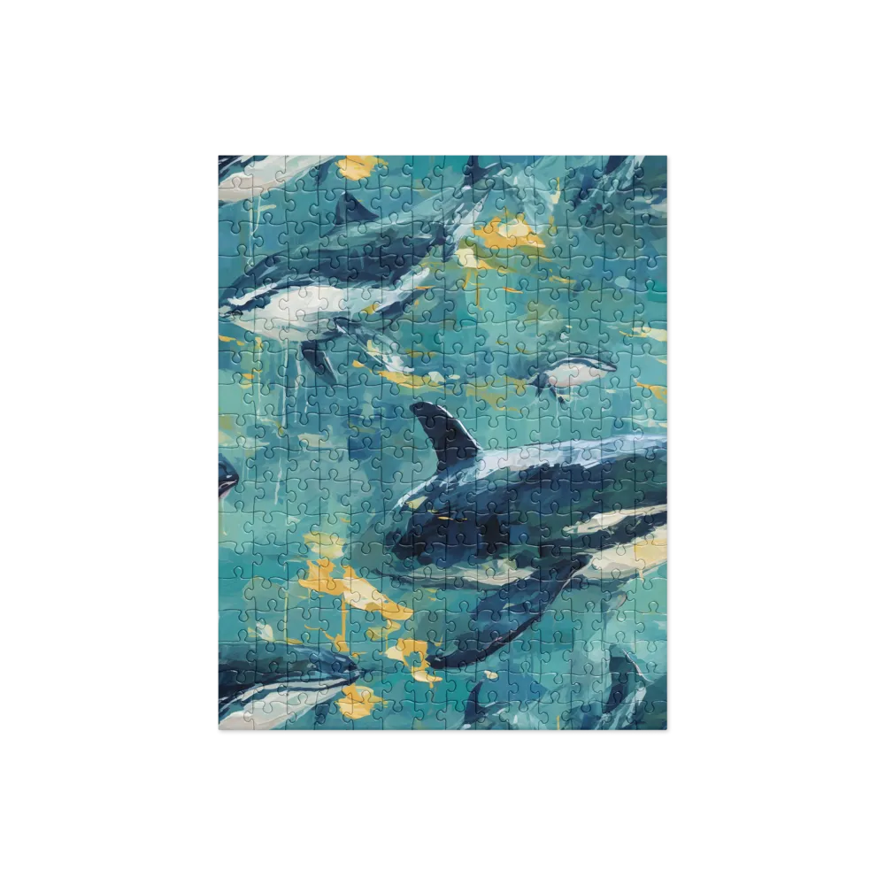 Beneath the Waves: A Symphony of Whales | Jigsaw Puzzle | 252/520 pieces