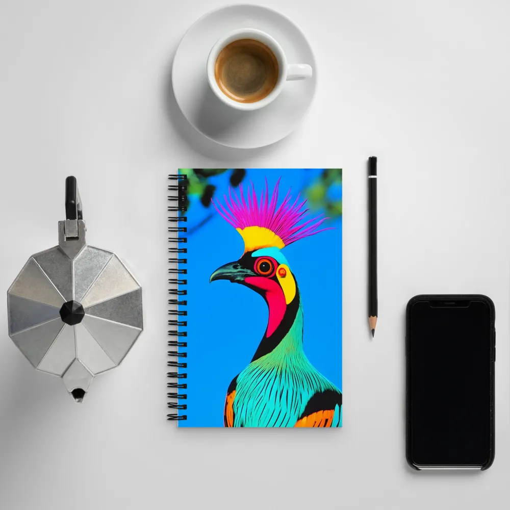 Whimsical Avian Portrait | Spiral Notebook