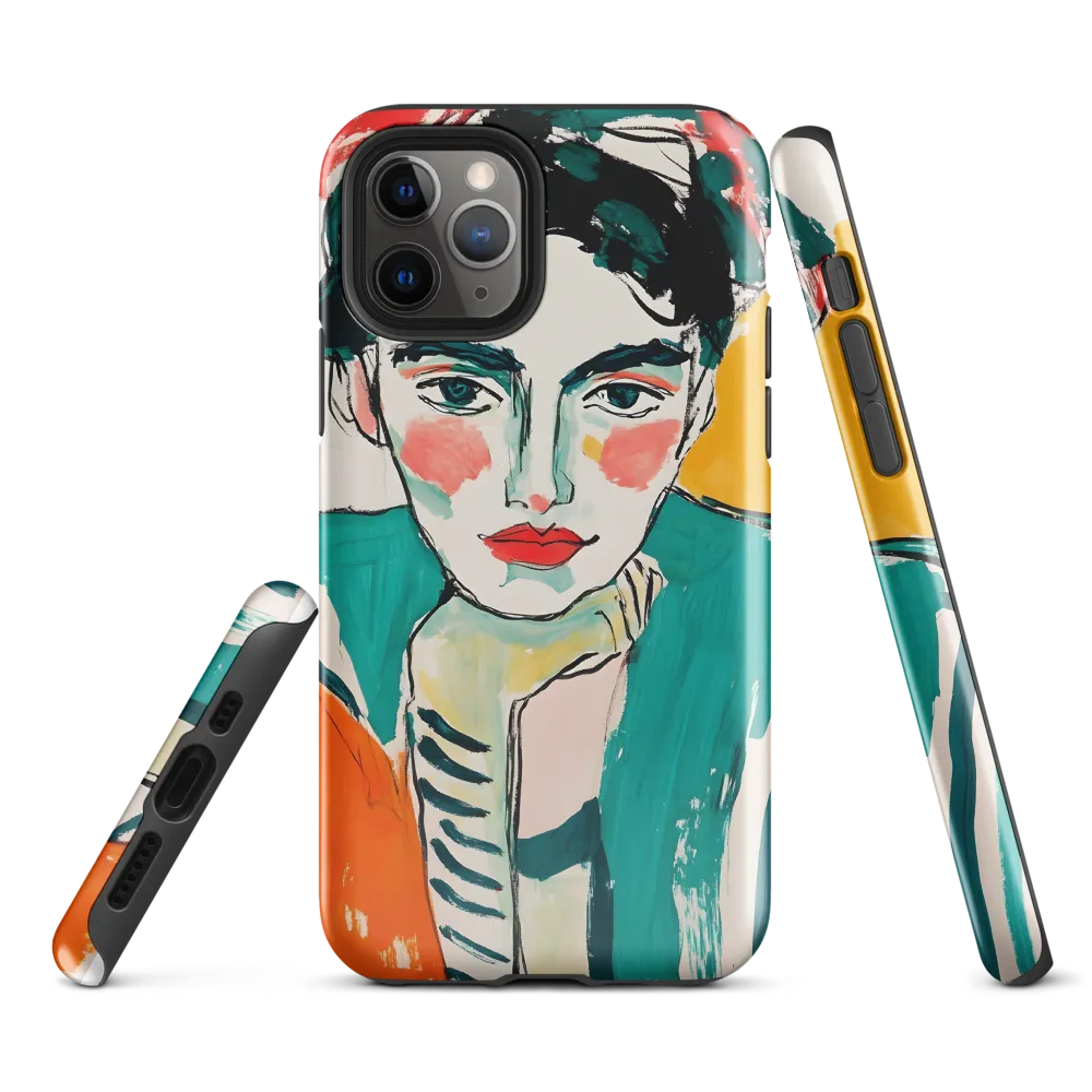 Contemplative Portrait in Bold Hues