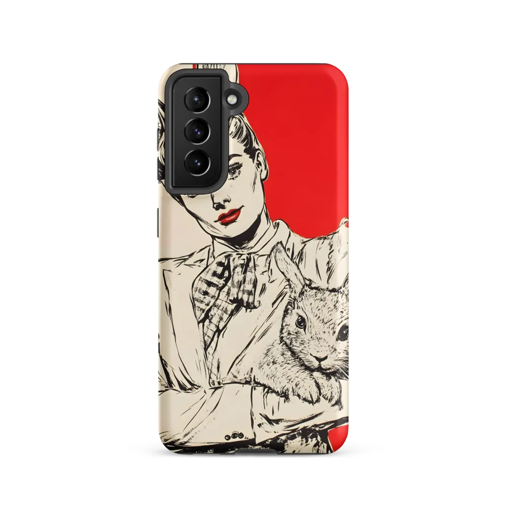 Whimsical Elegance: The Rabbit Lady | Phone Case |  S21 | Tough Case | Matte