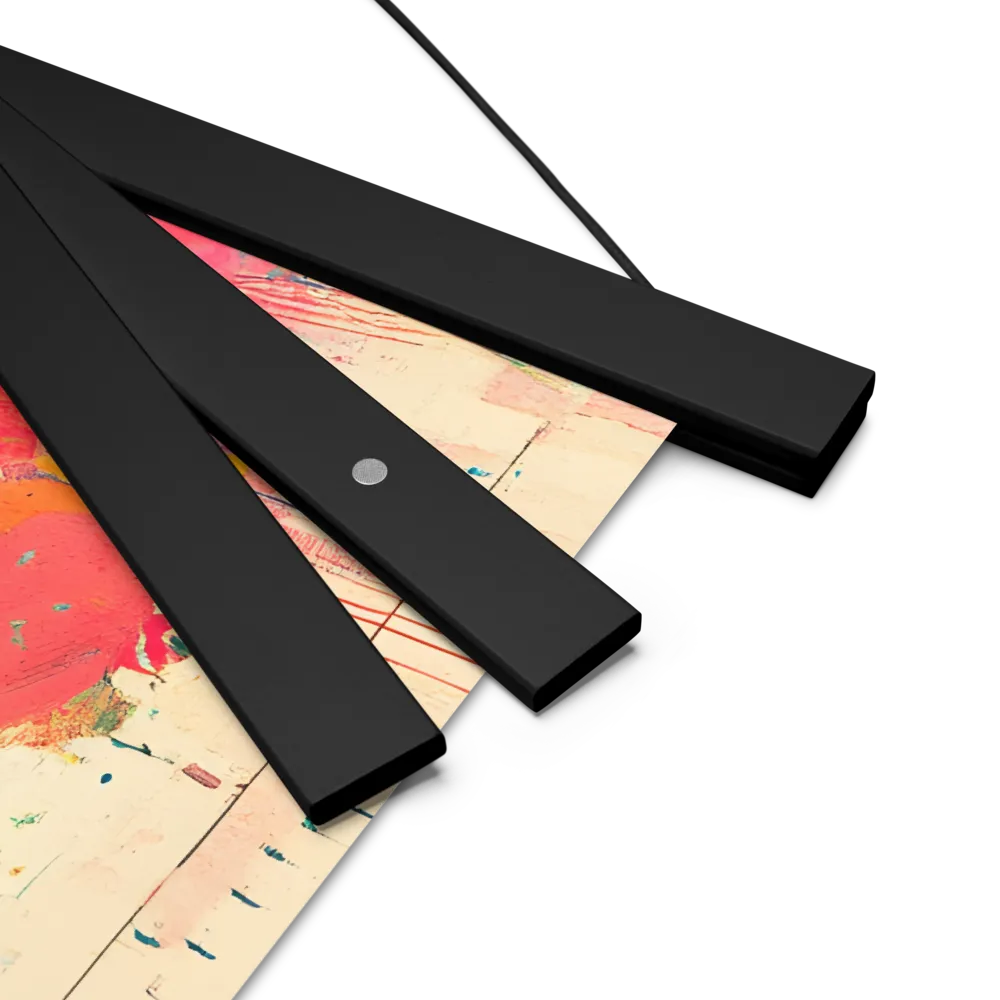 Whimsical Blossom | Poster With Black Wood Hanger | 14″×14″