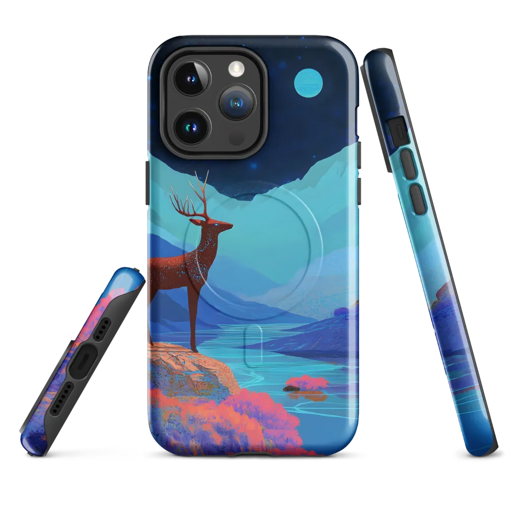 Cosmic Serenity: The Starlit Stag | Phone Case |  14 Pro Max | MagSafe® Tough Case | Glossy