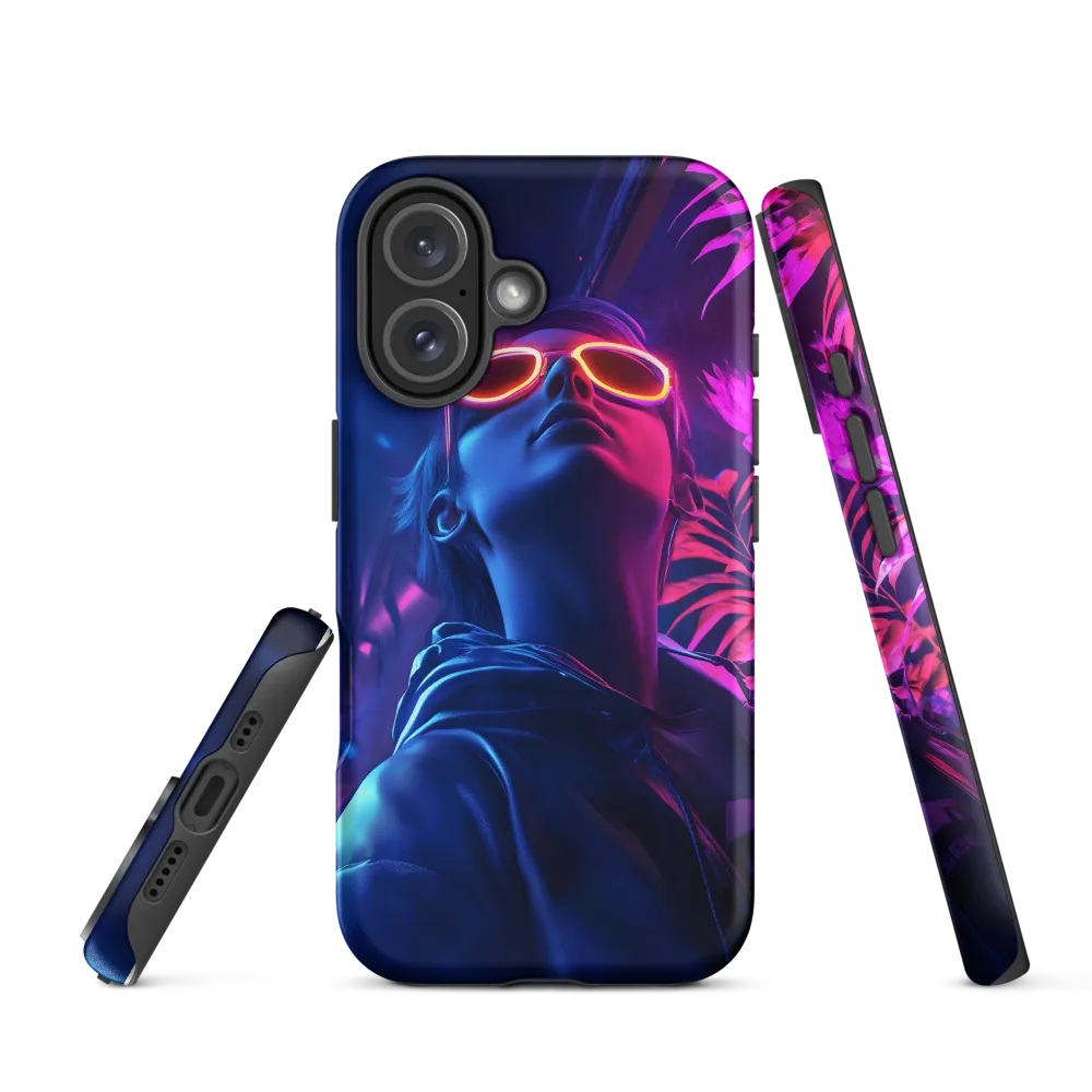 Neon Dreams: A Cyberpunk Portrait | Phone Case