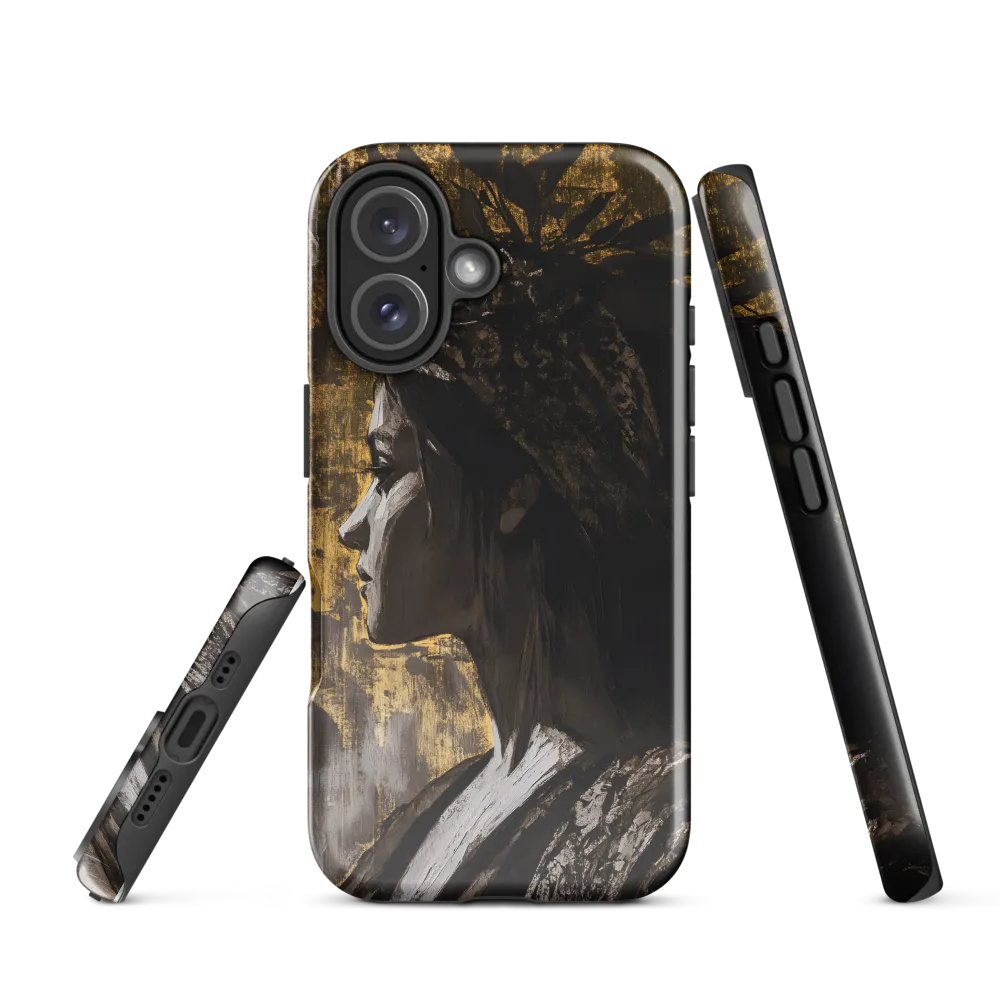 Golden Elegance: A Modern Profile Portrait