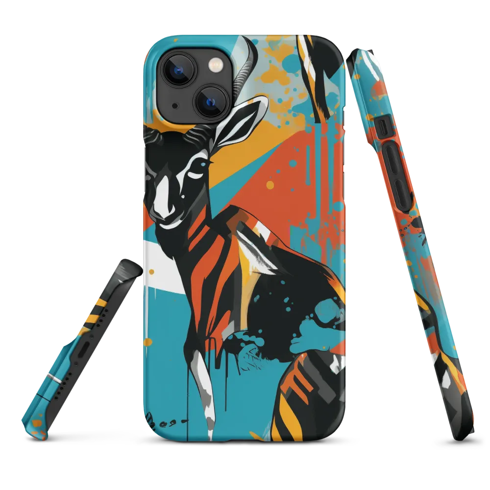 Dynamic Antelope in Vivid Abstract