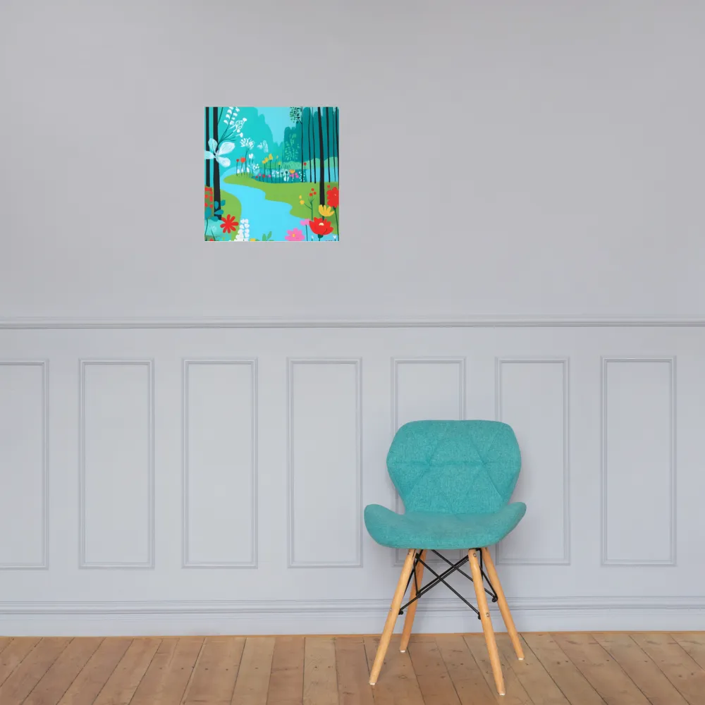 Whispers of Spring: A Colorful Retreat | Poster | 16″×16″