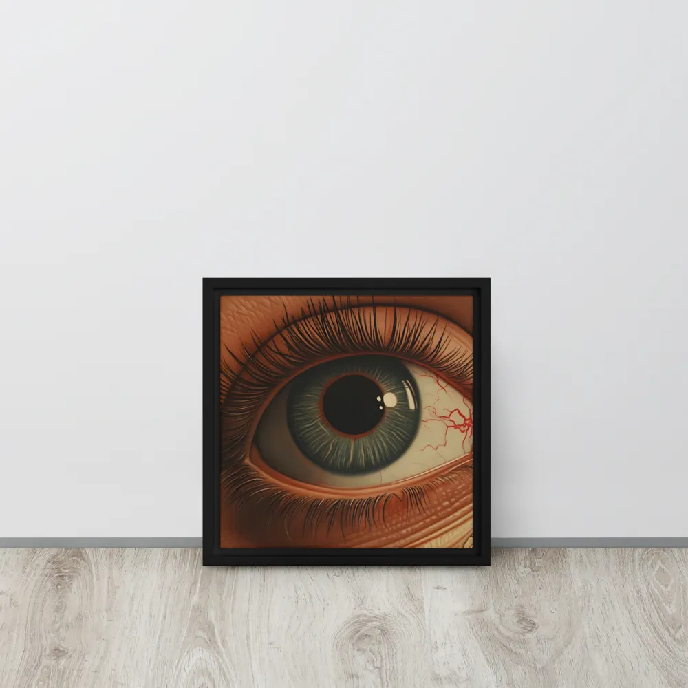 The Gaze of Anatomy | Canvas with Black Frame | 12″×12″