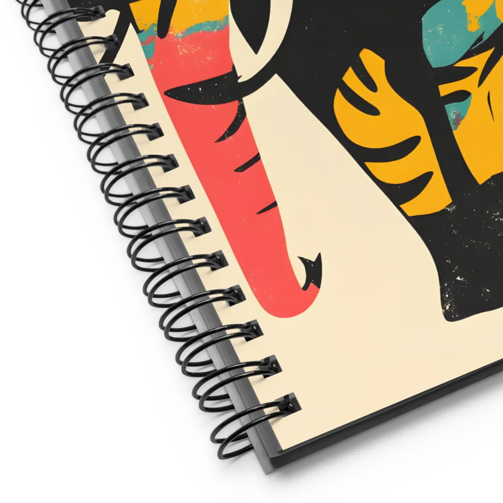 Tropical Elegance: The Elephant's Dance | Spiral Notebook