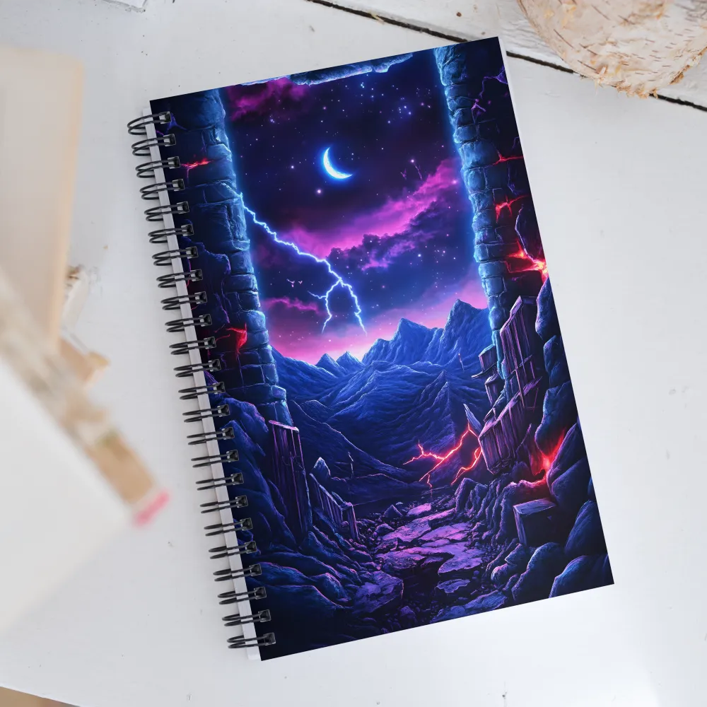 Portal to the Cosmic Peaks | Spiral Notebook