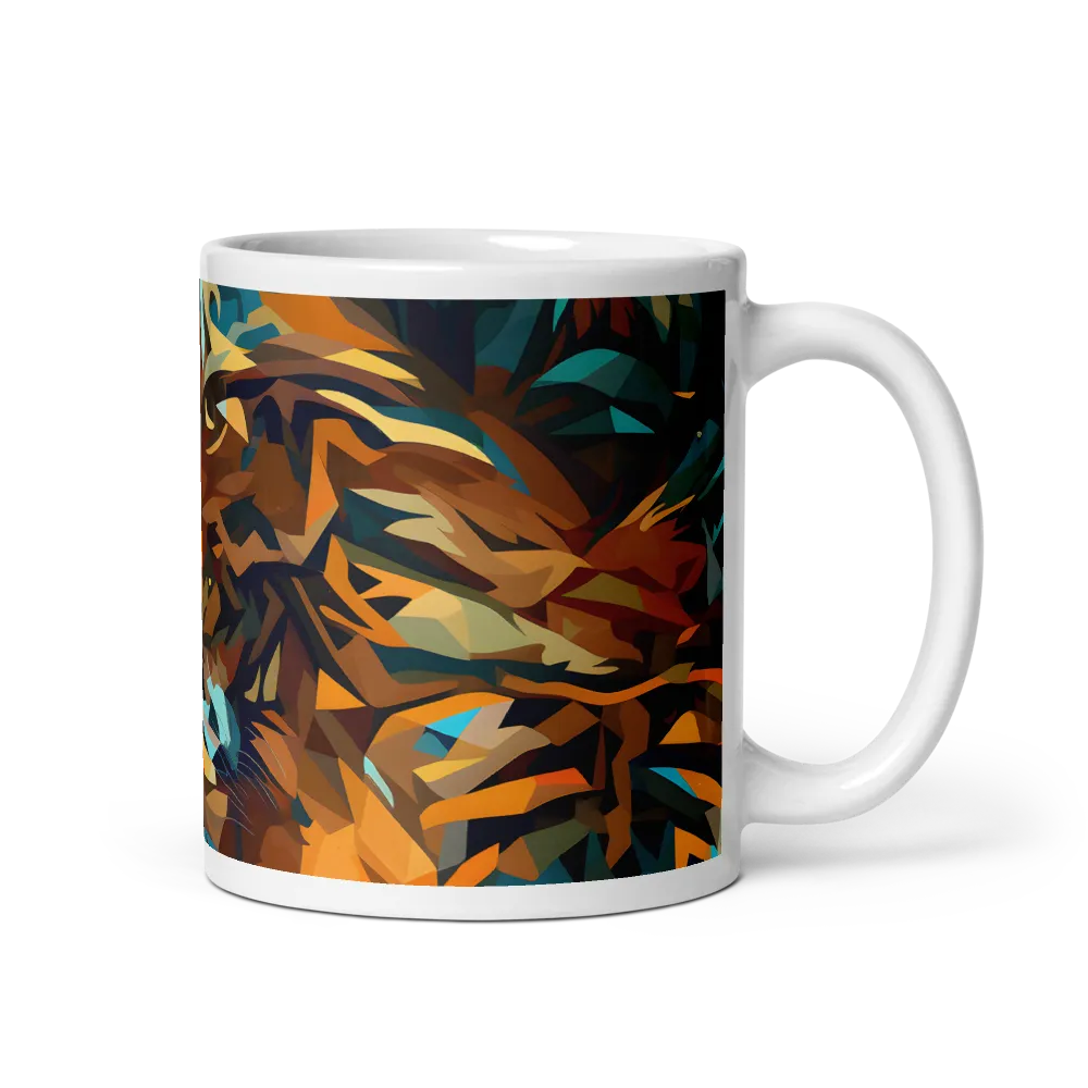 Wild Symphony: Abstract Tigers | Mug with White inside | 11 oz