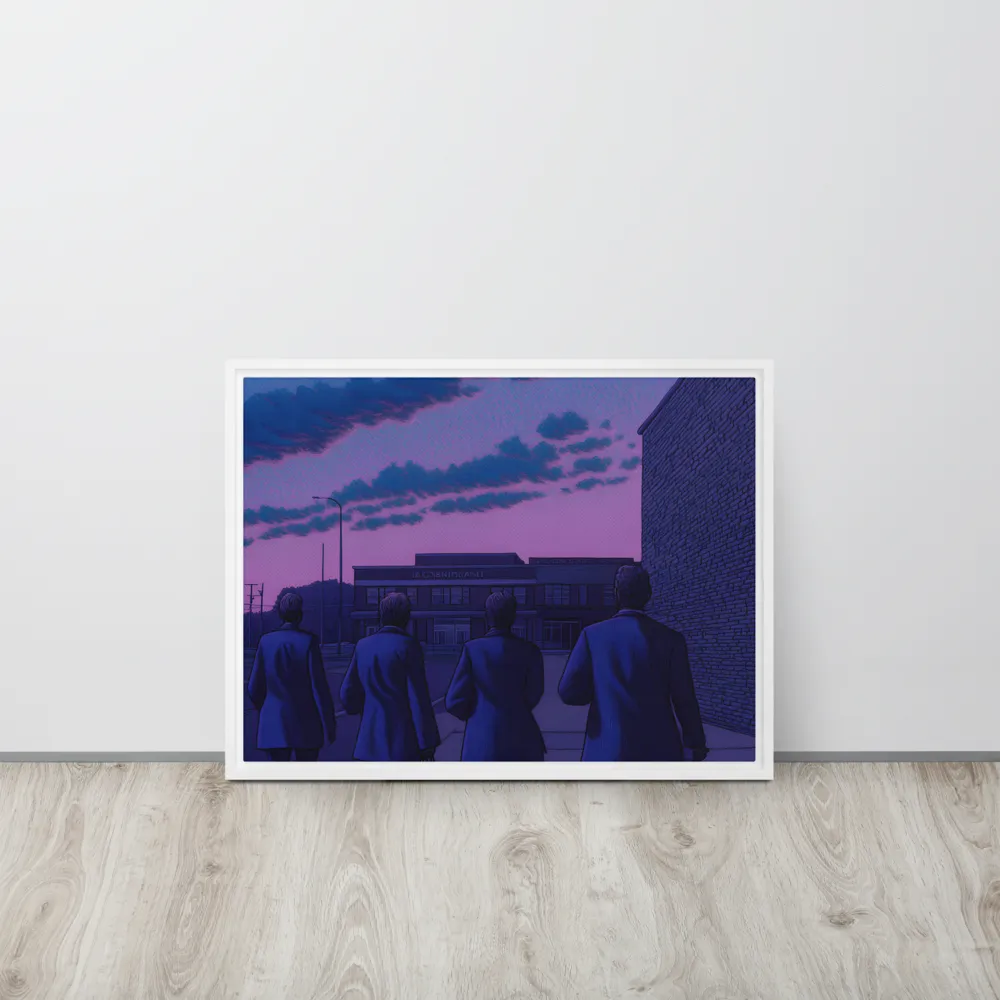 The Twilight Stroll | Canvas with White Frame | 18″×24″
