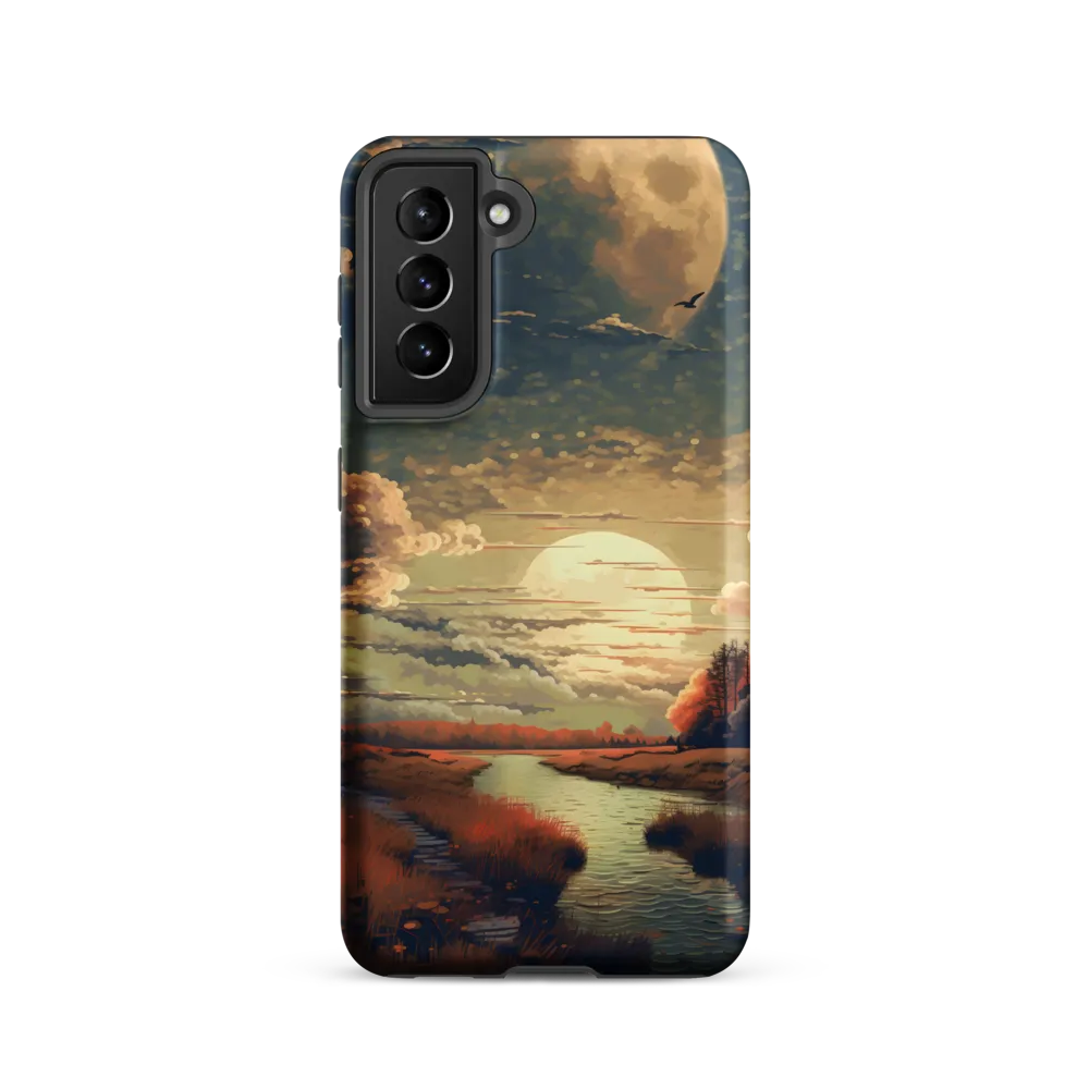 Whispers of Dusk: A Tranquil River Landscape