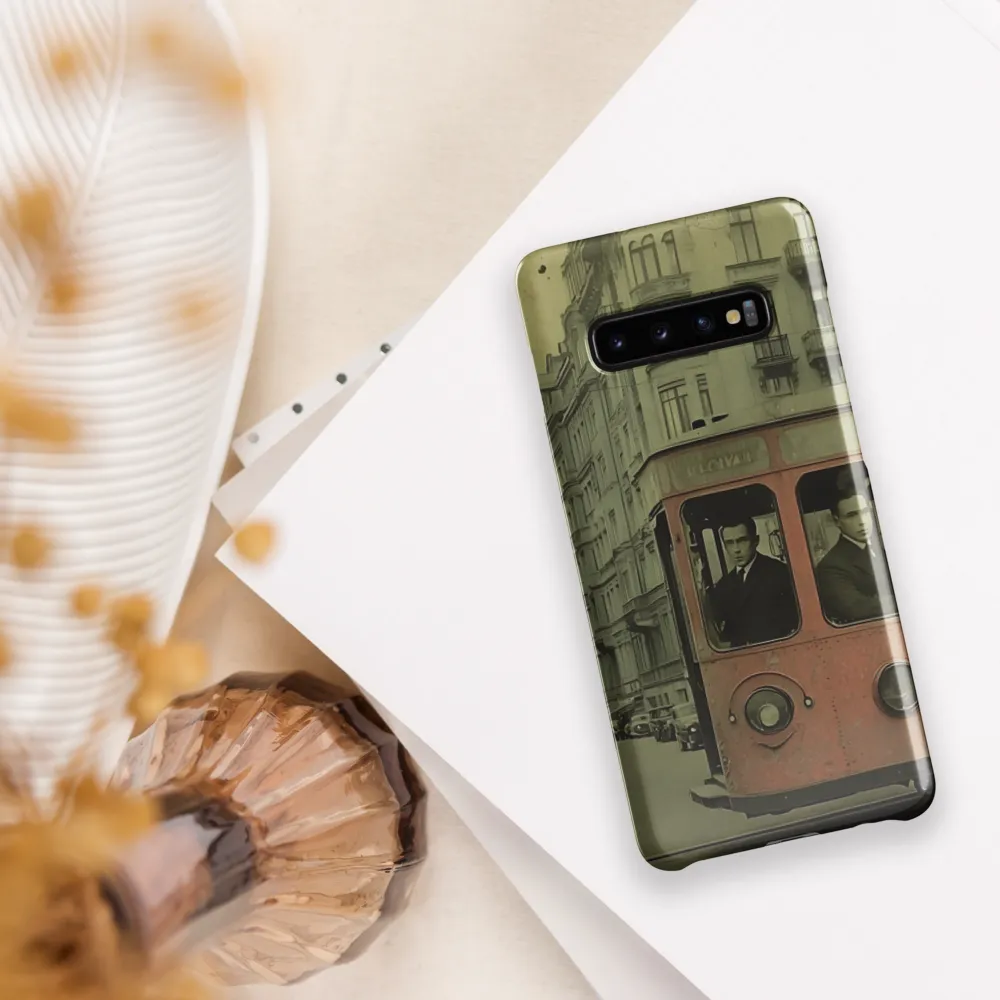 Echoes of the Past: A Tram's Journey Through Time | Phone Case |  S10 Plus | Snap Case | Glossy