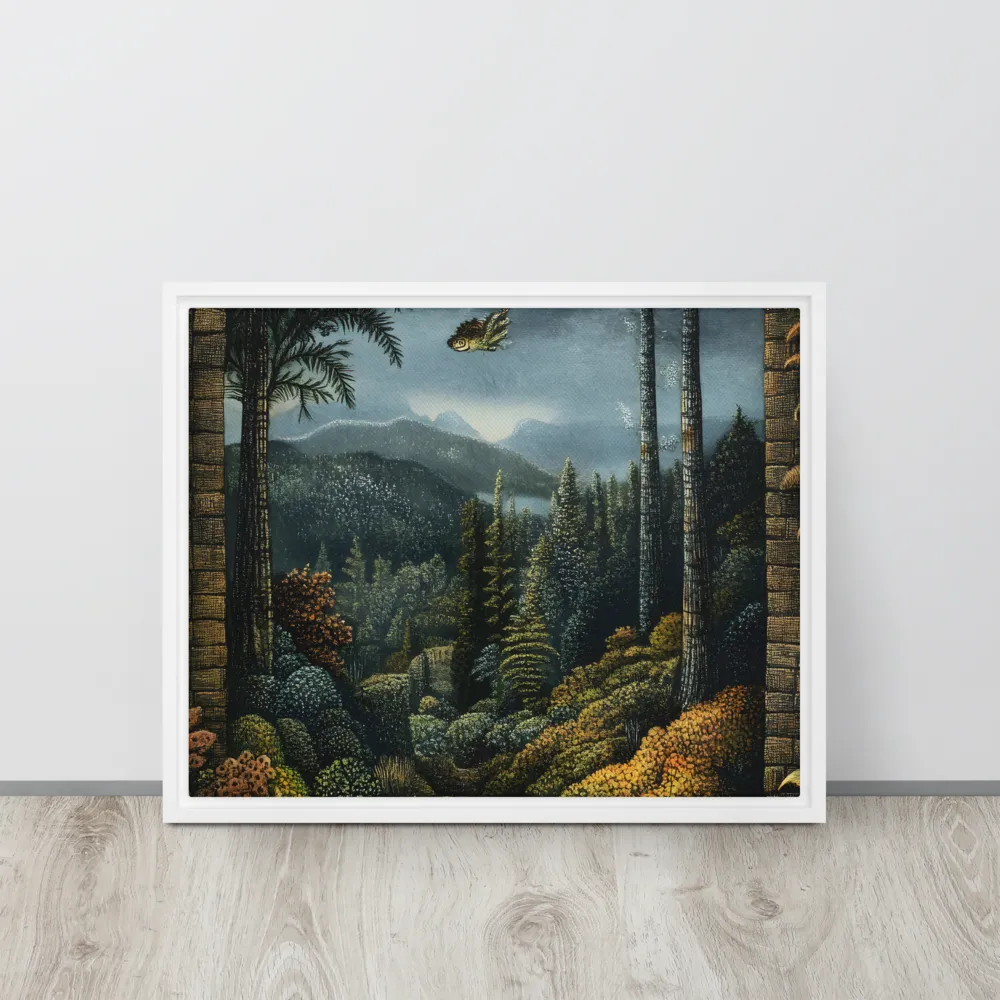 Whispers of the Enchanted Forest | Canvas with White Frame | 16″×20″