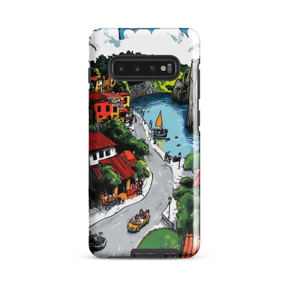 Whimsical Village by the Water | Phone Case |  S10 Plus | Tough Case | Glossy