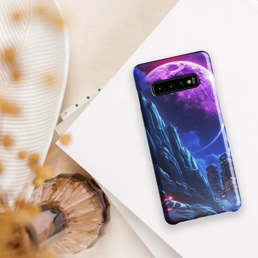 Celestial Dreams: A Futuristic Cityscape | Phone Case |  S10 Plus | Snap Case | Glossy