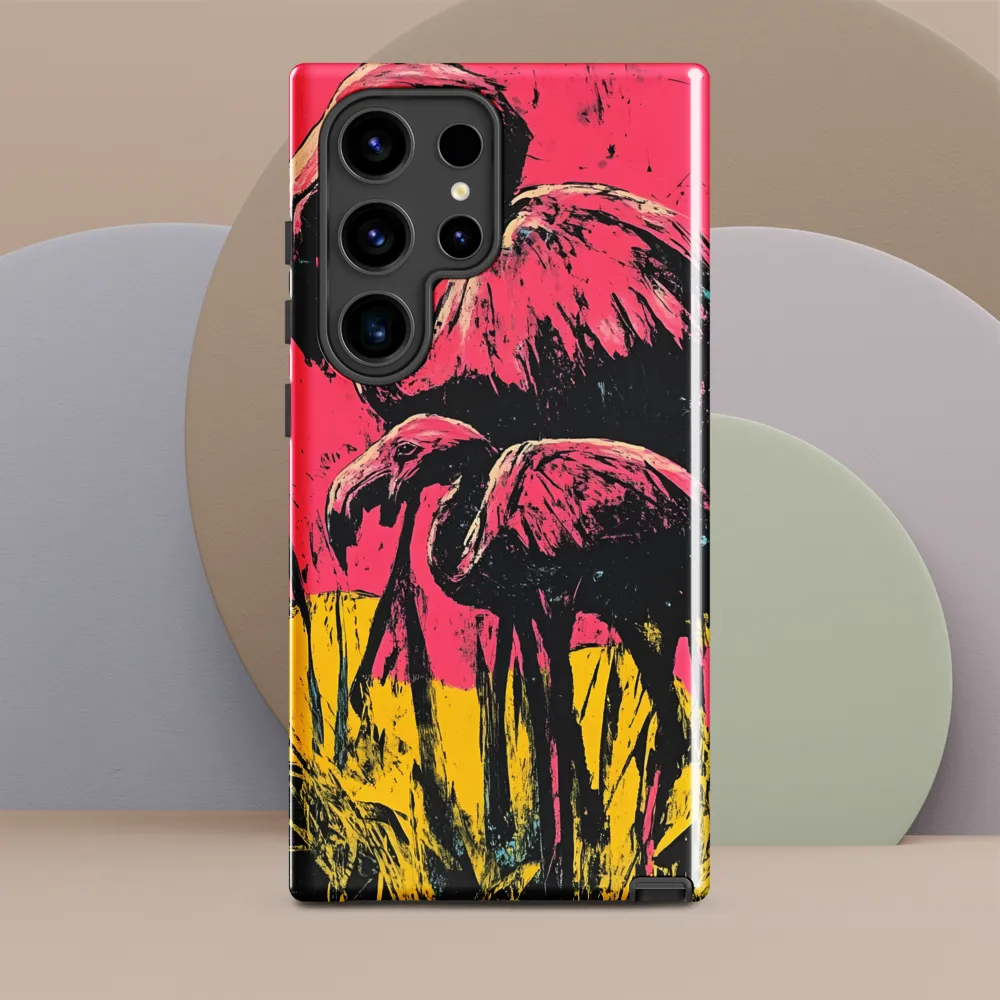 Flamingo Duet: A Pop Art Expression